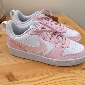 Nike Women’s Pink and White Sneakers